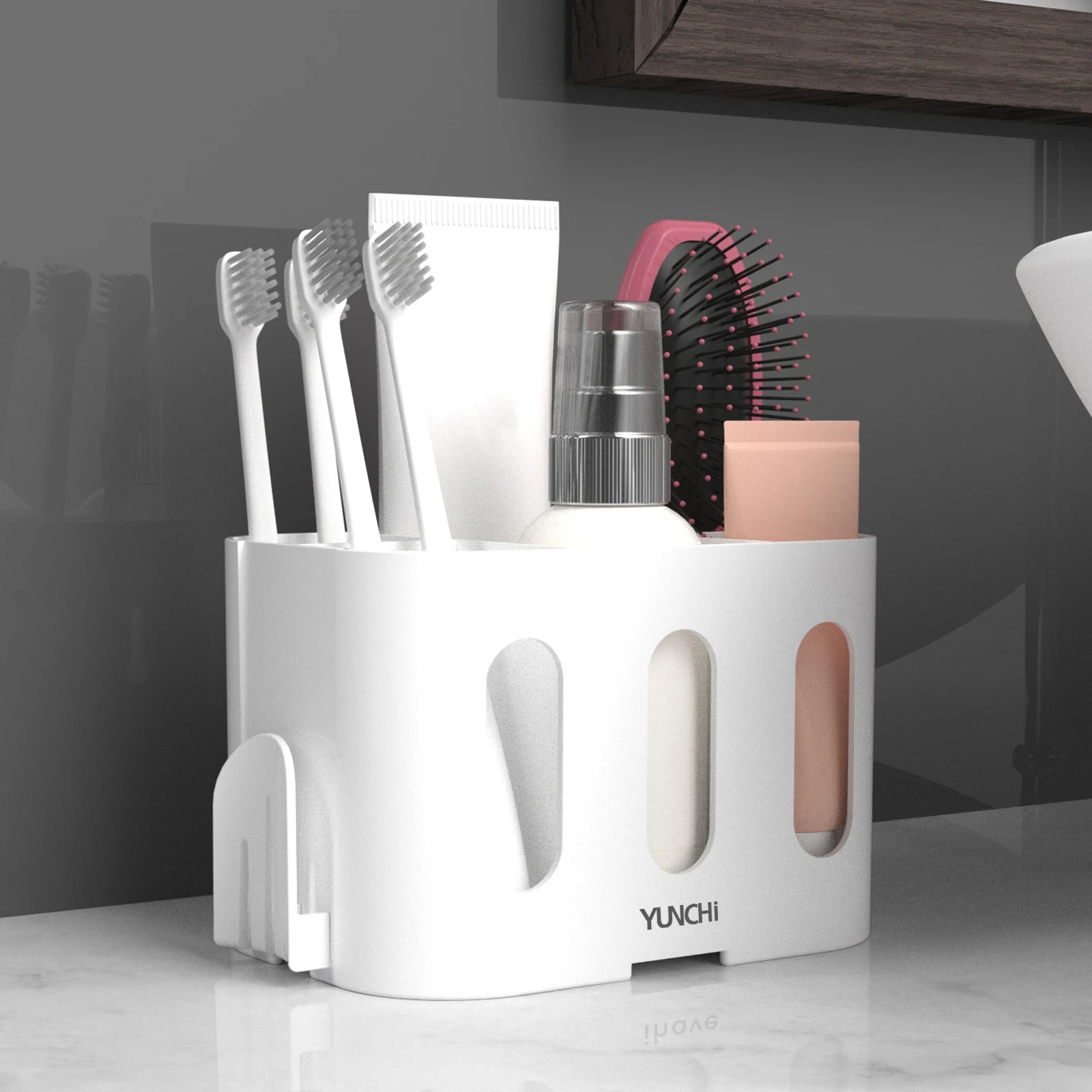 

Держатель для зубной щетки большой емкости, зеркальный пищевой полипропиленовый материал, легко чистится, удобный в использовании держате...