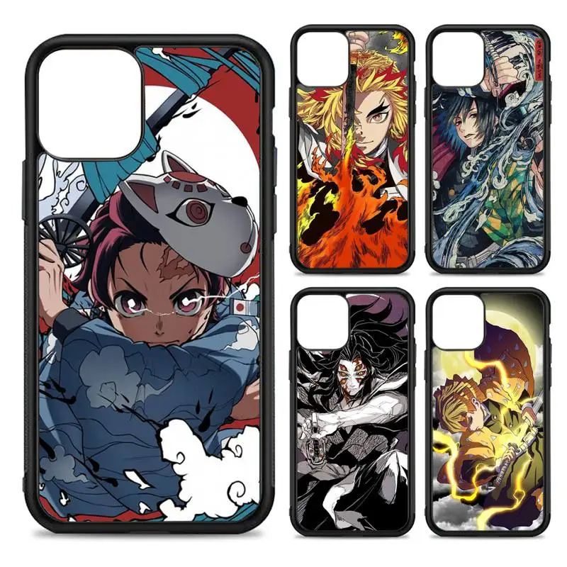 

Demon Slayer Phone Case Silicone PC+TPU Case For iPhone 14 11 12 13 Pro Max 8 7 6 Plus X XR Hard Fundas