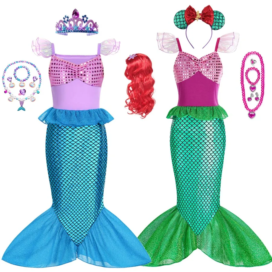 

Girls New Arrival Mermaid Princess Dress Kids Mermaid Cosplay Costume Carnival Birthday Party Clothing Stage Performace Clothes