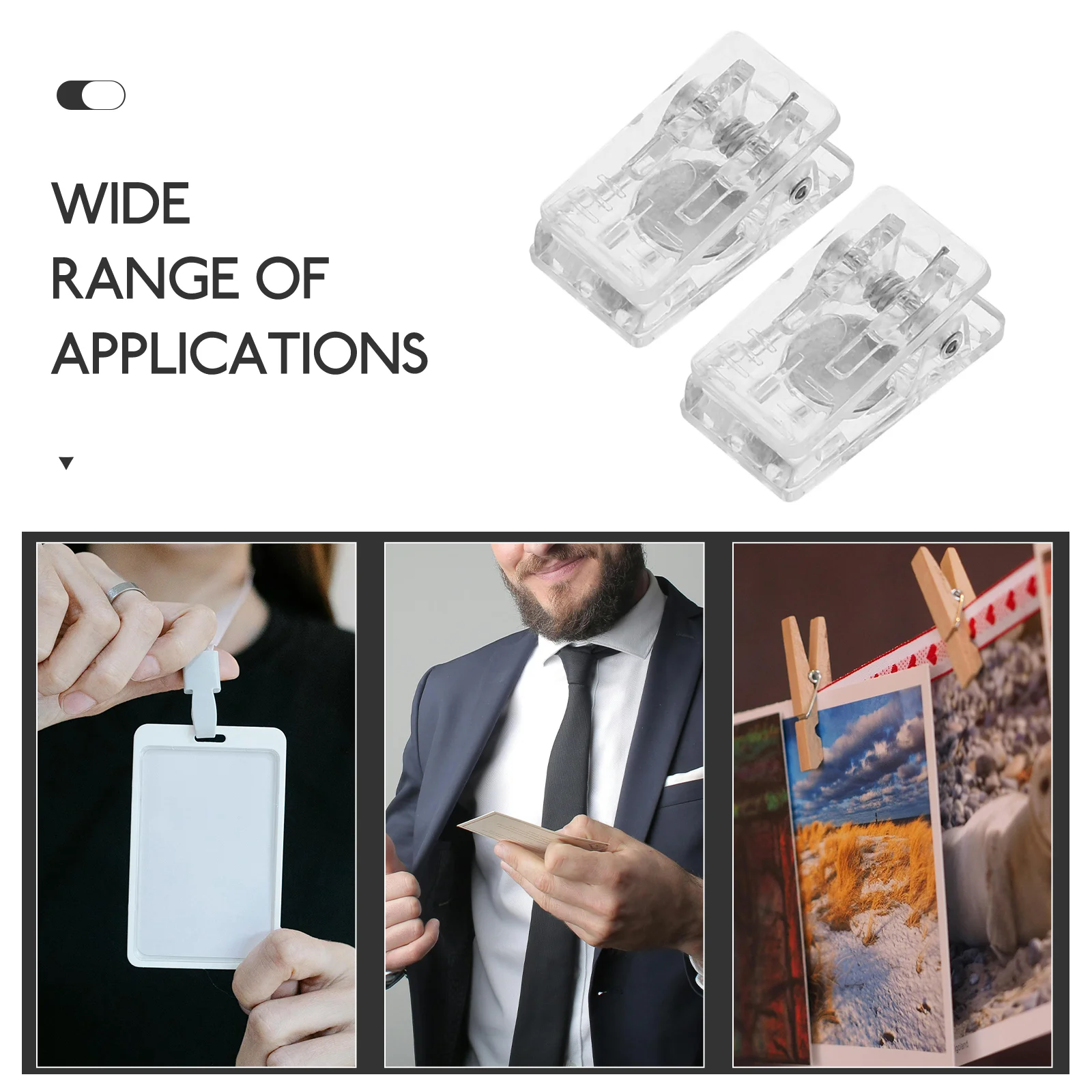 10 шт. держатель для бейджа настенные зажимы именные пружинные односторонние