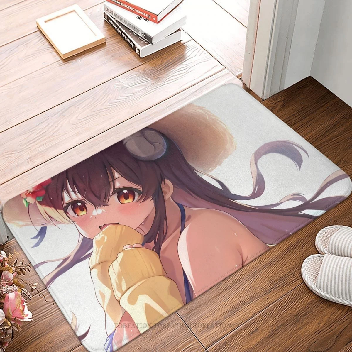 

Anime The Demon Girl Next Door Bathroom Mat Sexy Yuko Yoshida Doormat Kitchen Carpet Entrance Door Rug Home Decor