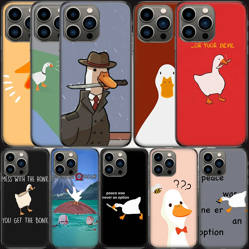 

Flying Duck Phone Case For Apple Iphone 13 12 Mini 11 14 Pro Max Cover SE 2020 X XS XR 8 7 6 6S Plus 5 5S Shell Coque Luxury Cas