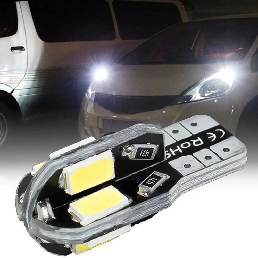 

1pcs Led Car Interior Bulb Canbus Error Free T10 White Led Side Wedge Lamp Car Car Light 12v Style 8smd 5730 White Auto Bul L3g9