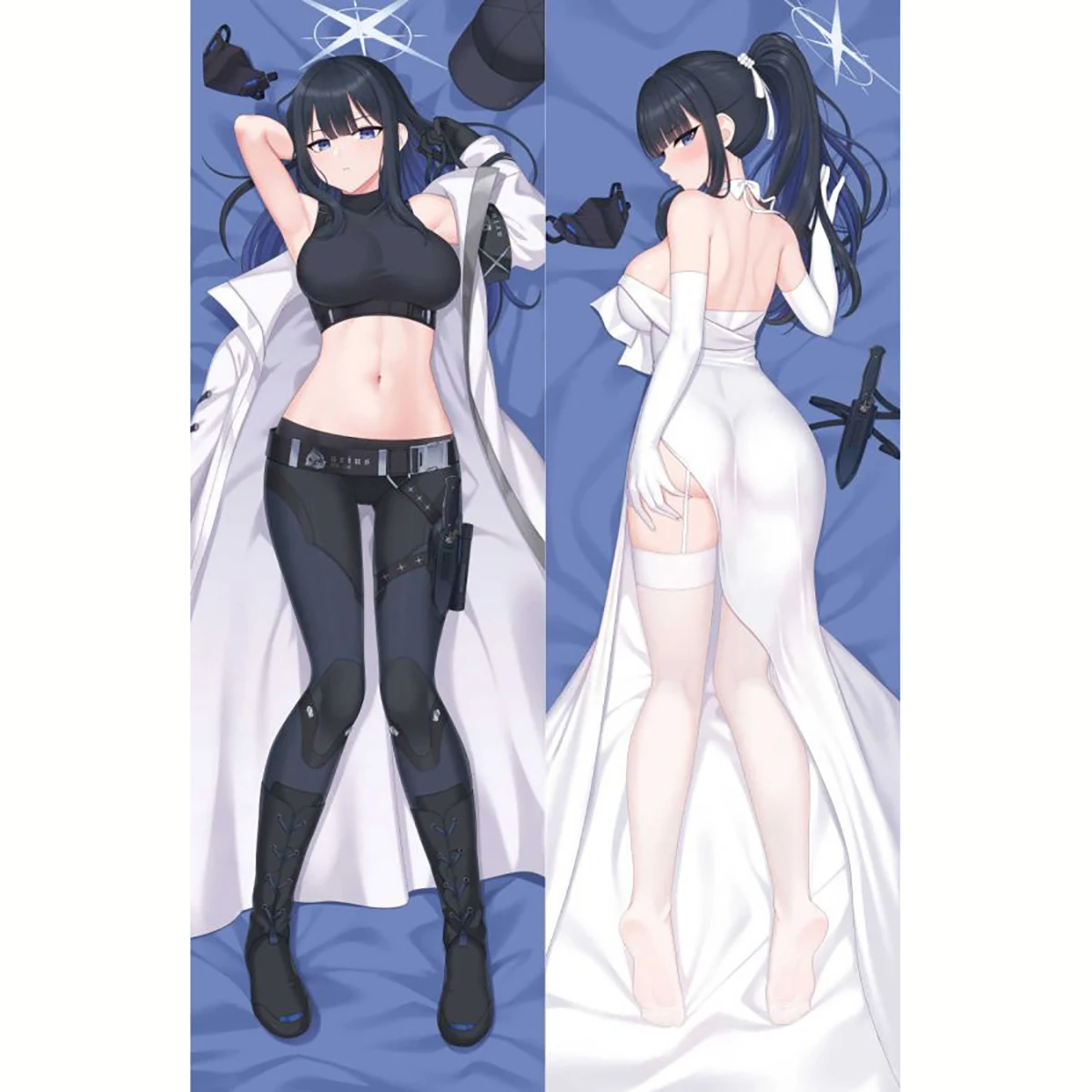 Аниме Синий Архив Jomae Saori Сексуальная Dakimakura 2WAY Шарнирный чехол для тела Японская