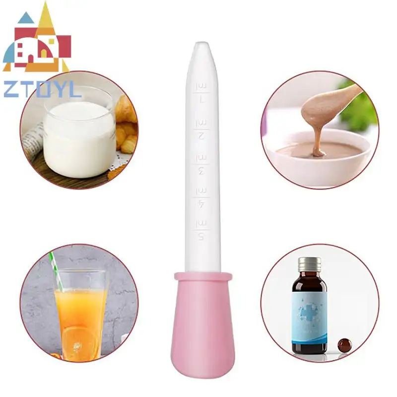 

1PC Child Medicine Device Silicone Pipette Liquid Food Dropper Plastic Infant Supplies 5ML Child Baby Dropper Medicine Feeder