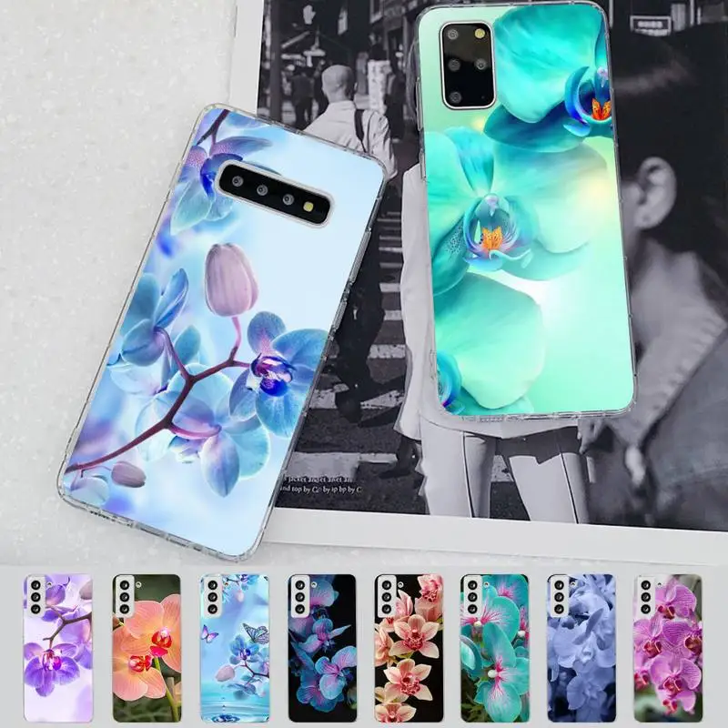 

Orchid Flowers Phone Case for Samsung S21 A10 for Redmi Note 7 9 for Huawei P30Pro Honor 8X 10i cover