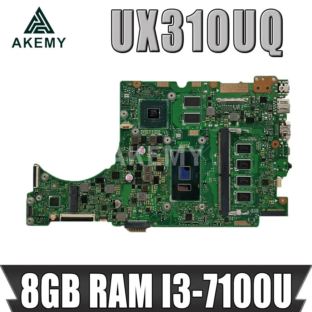 

New Laptop motherboard W/8GB I3-7100U GT940MX-2GB For ASUS UX310UQK UX310UQ UX310UV UX410UV UX410UQ UX410UQK original mainboard