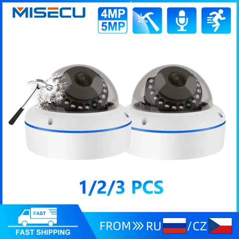 IP-камера Misecu HD, 5 МП, 4 МП, H.265, POE, 1/2/3/4 шт.