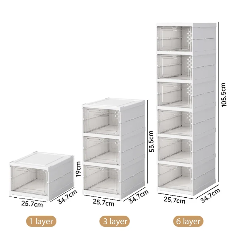 Складной шкаф для обуви прозрачная Пыленепроницаемая коробка органайзер без