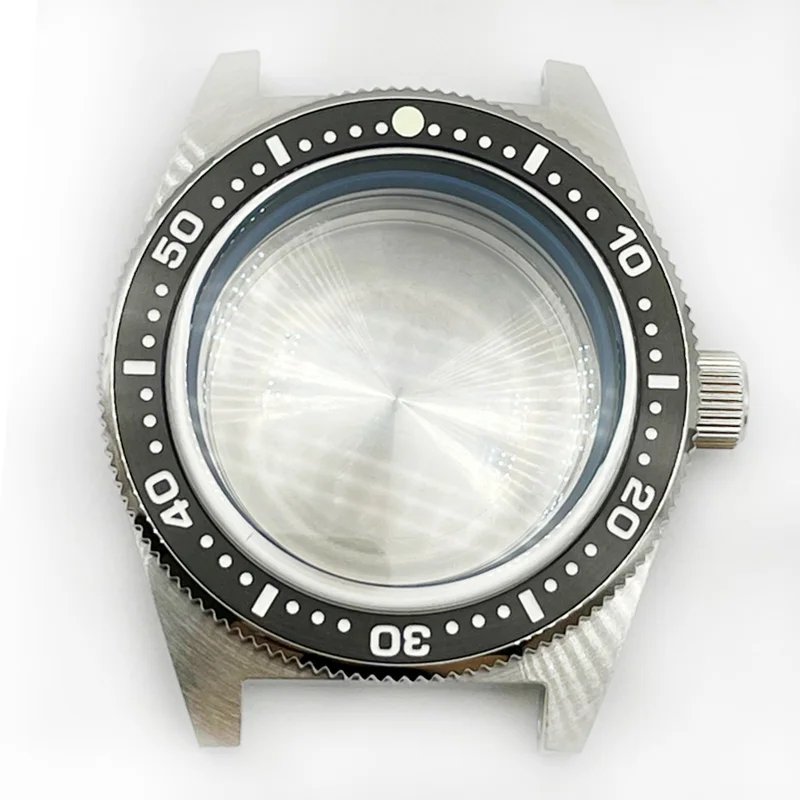 Enlarge 62MAS diving 40mm sterile watch case ceramic bezel 200M waterproof domed sapphire glass fit NH35 NH36 movement