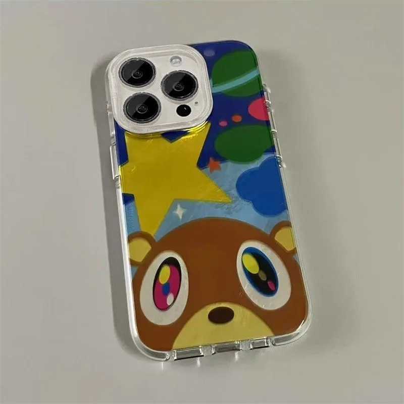 Чехол для телефона Hot Bear Kanye Wests для iPhone 16, 15, 14, 13, 12, 11, Mini Pro Max X XR XSMax 7, 8 Plus SE, противоударный, мягкий с узором Glacier (art.: 3920cc682abc2) - 3920cc682abc2