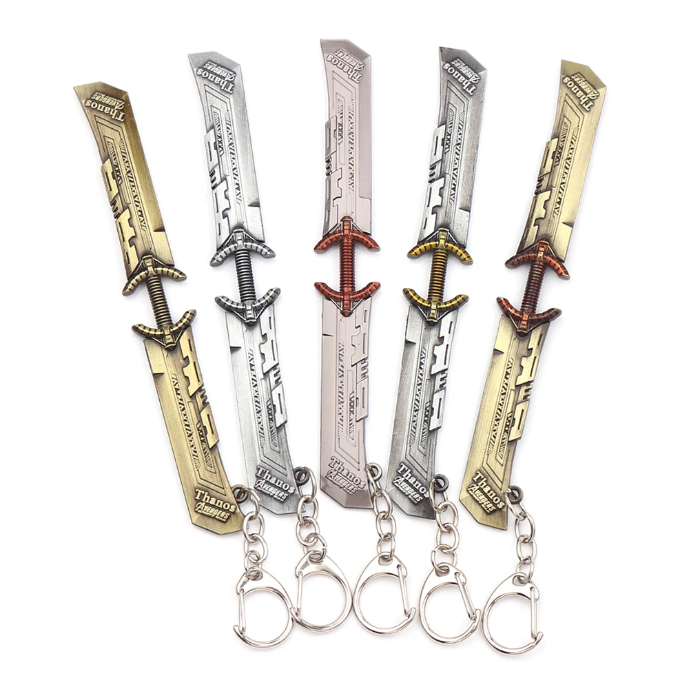Marvel Thanos Мстители брелок Бесконечность войны брелоки в виде оружия Mjolnir