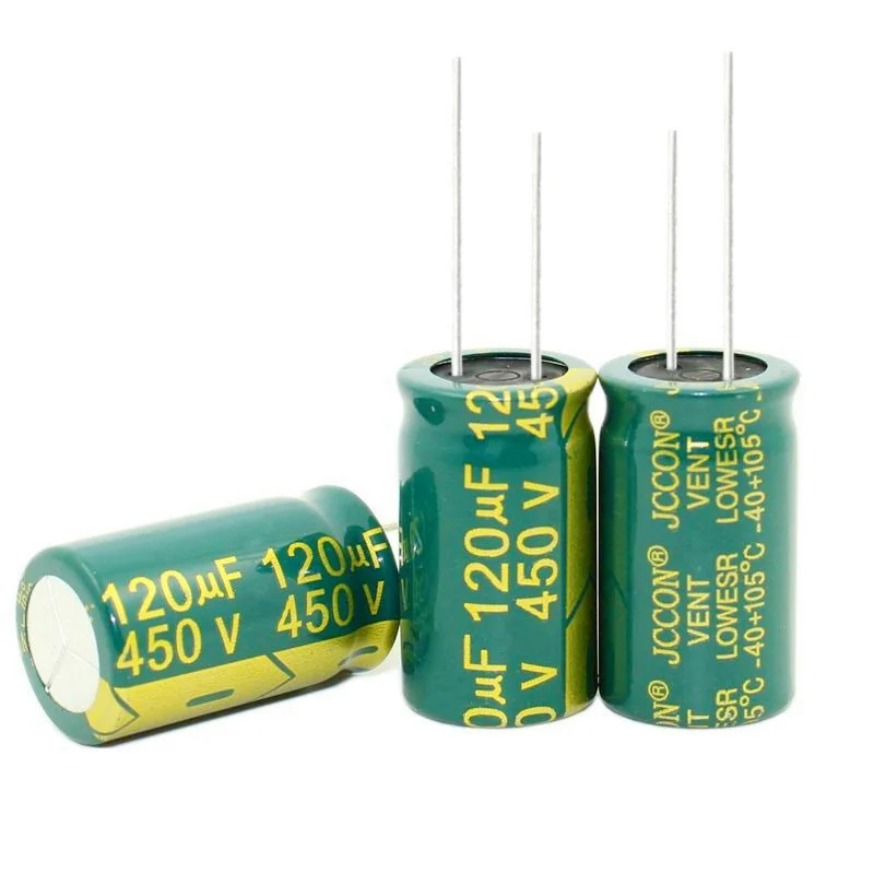 

20PCS New Original High Frequency and Low Resistance 450V 120UF 120UF 450V Electrolytic Capacitor volume 18*30MM best quality