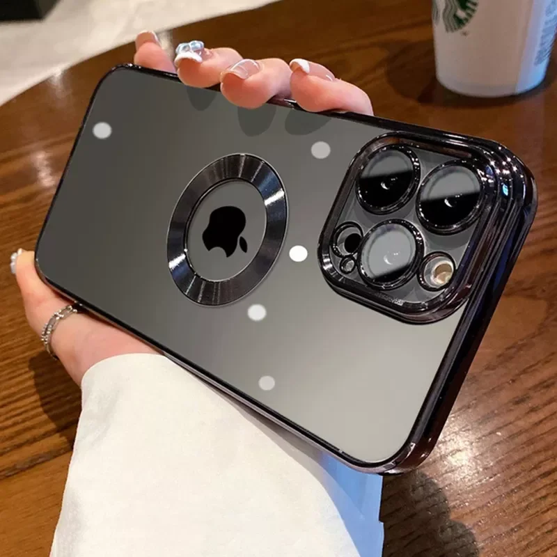 

Factory Direct Selling for iPhone 14 13 12 11 Pro Max XR XS X 7 8 Plus Lens Protection Plating Cover Logo Hole Soft Silicone Tra