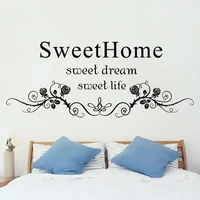 sweet home sweet dream rose rattan poster wallpaper home decor romantic lover bedroom self adhesive wall sticker diy decal