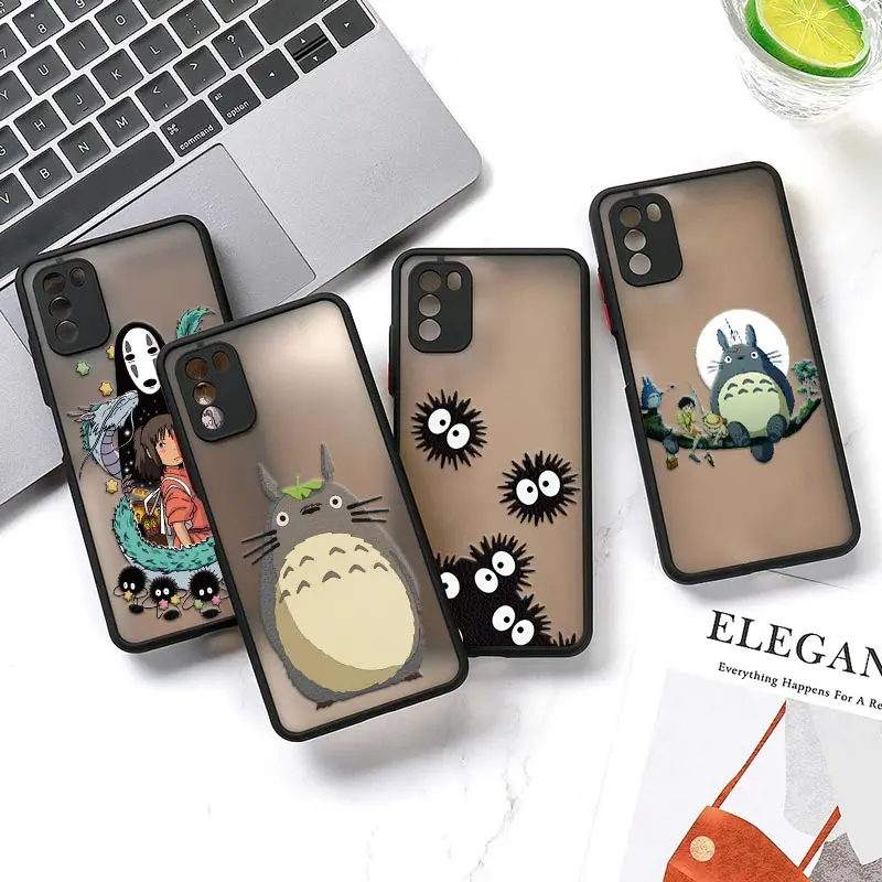 

Spirited Away Totoro Case For Xiaomi 12TPro 12 11 Lite 5G 11T 10T 9 Poco X3 X4 NFC F3 M3 M4 Pro Matte Cover Howl's Moving Castle