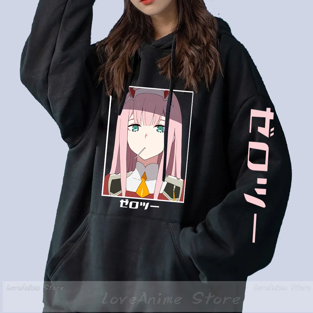 

2022 Anime Hoodie Darling In The Franxx Cosplay Costume Hoodies Sweatshirt Zero Two Pullovers Casual Women Clothing