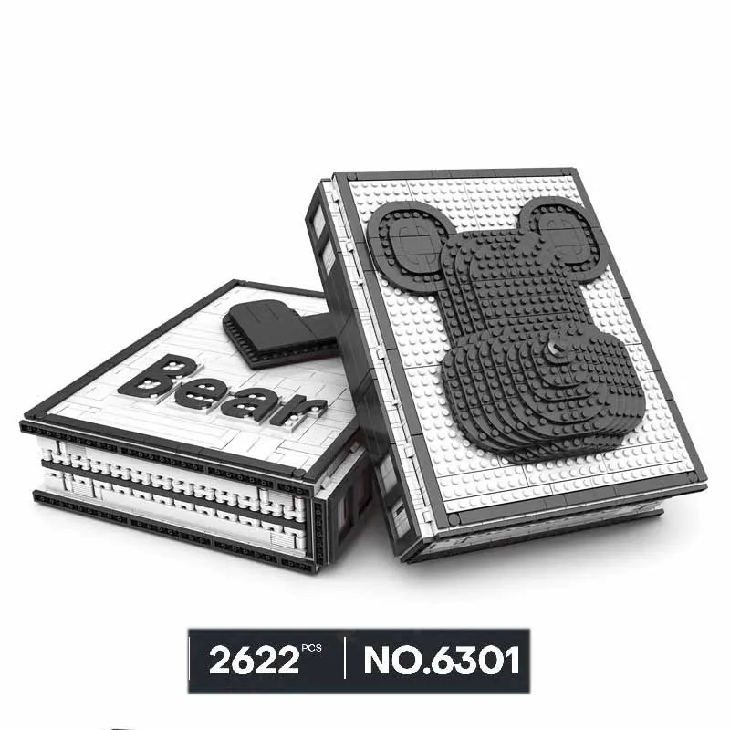 

MOC Creative Series Bear Book Model Building Block Creation Expert Building Block Book Tide Play Children's Toys Gift Set DIY