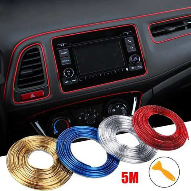 

General Motors styling decorative soft strip 5M/1M Interior car styling Car cover trim Dashboard Door side Car styling