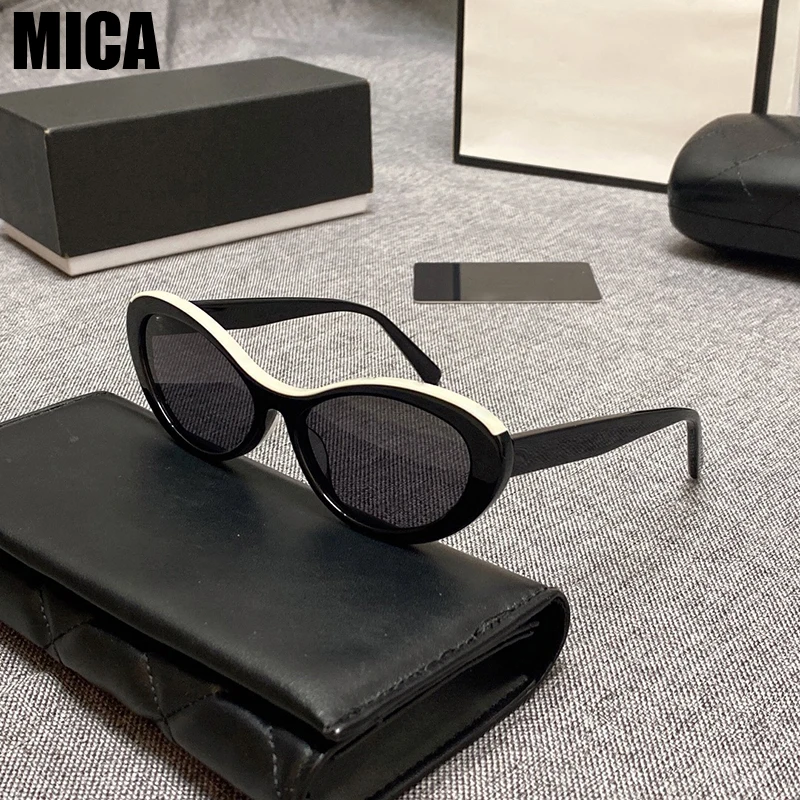 

Очки солнцезащитные женские «кошачий глаз», дизайнерские Роскошные брендовые Модные Винтажные очки ручной работы, Италия, 2023