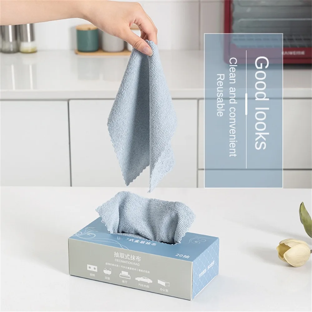 

22×22cm Dish Towels Simple Wipes Modern Simplicity Suction Dry And Wet Kitchen Clean Dishcloth Cleaning Cloths 1pcs Rag Reused