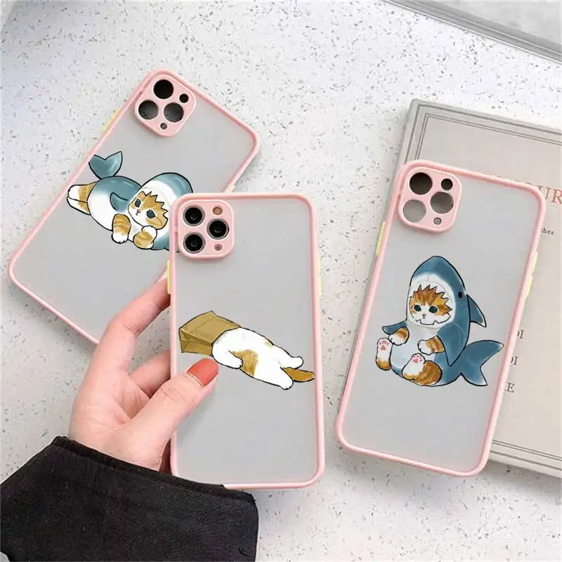 

Funny cute cat animal Phone Case matte transparent For iphone 14 11 12 13 plus mini x xs xr pro max cover