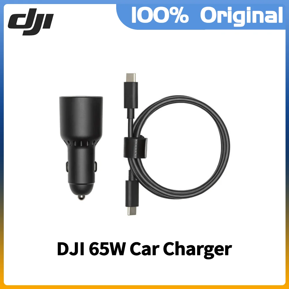 

Автомобильное зарядное устройство DJI 65 Вт для аккумуляторов DJI Avata/Mavic 3/Mavic 3 Cine/Goggles 2, стабильный выход, поддержка PPS и PD-протокола