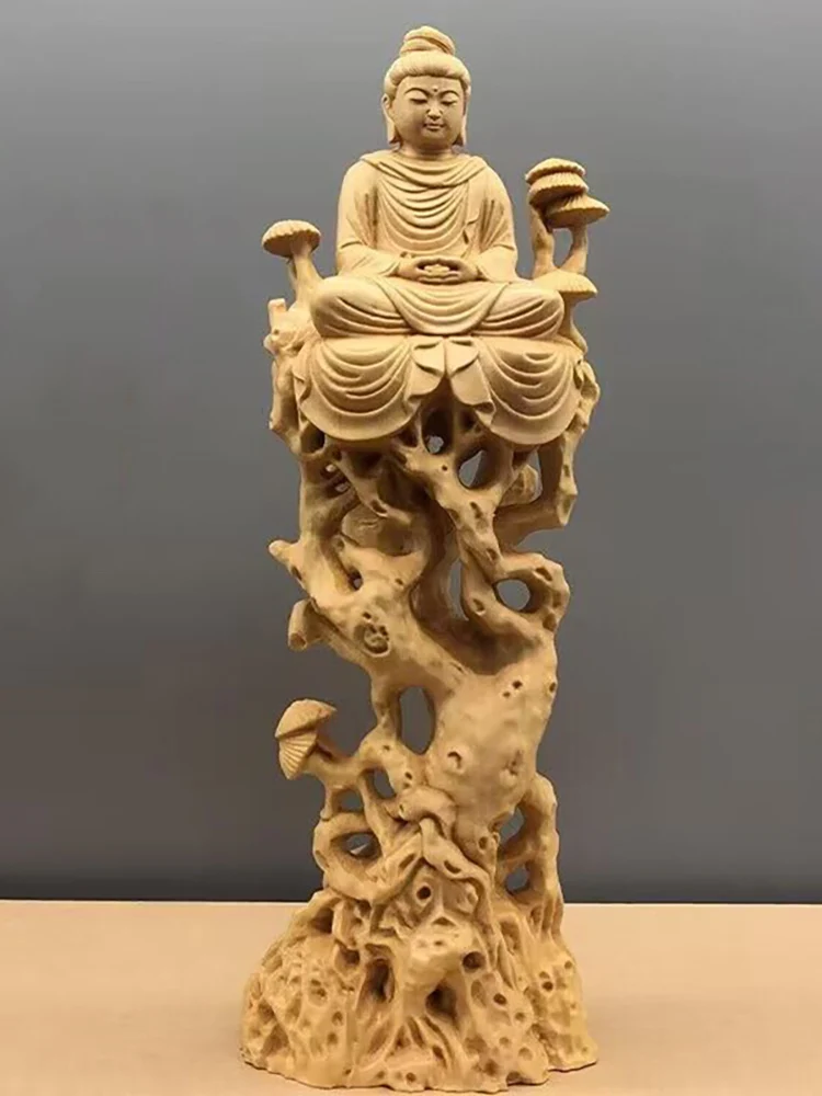 

Деревянная статуя Гуань Инь и Будды Шакьямуни QIANFANEIVES