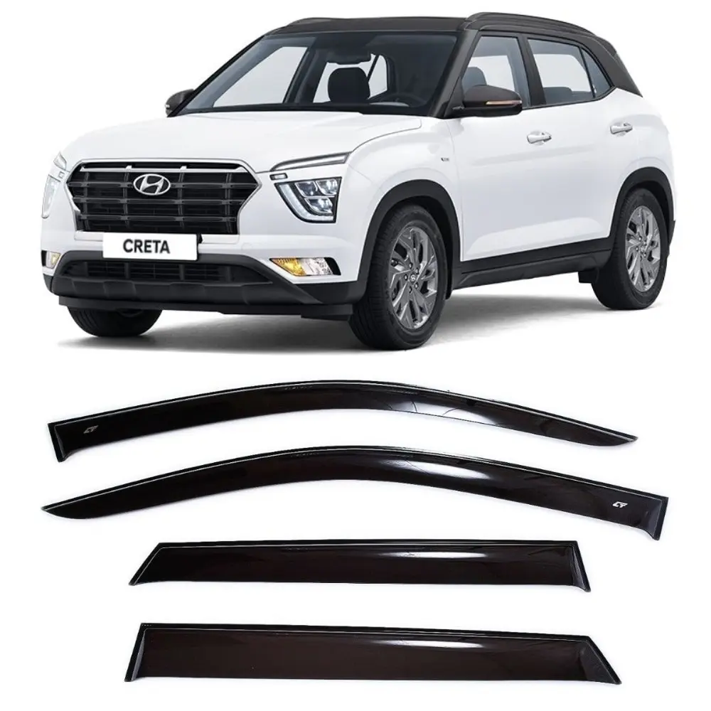 Дефлекторы окон Cobra Tuning H27721 на авто Hyundai Creta 2 II 5d 2021- н.в. 4 шт./комп. ветровики от