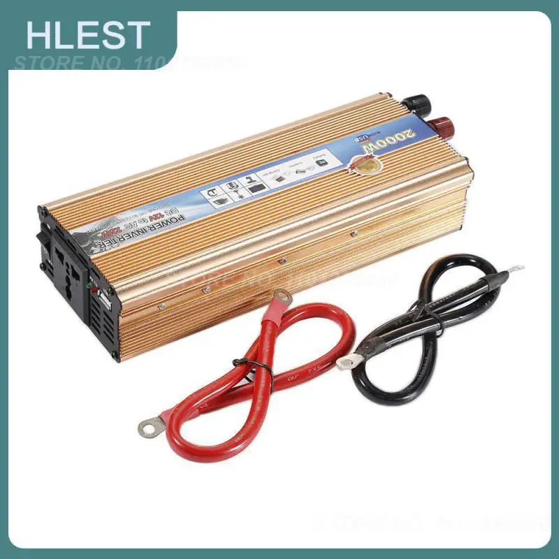 

Golden 2000W Car Vehicle USB DC 12V To AC 220V Power Inverter Adapter Golden Car Inverters Car Electronics Accessories