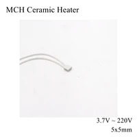 5x5mm 5v 12v 110v 220v mch metal ceramic heater high temperature square alumina electric heating board plate band htcc hair dry