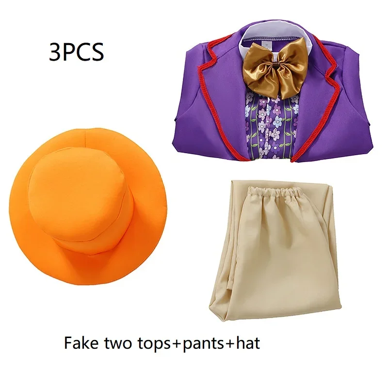 Детская одежда для выступлений на Хэллоуин Чарли и шоколадная фабрика такая же