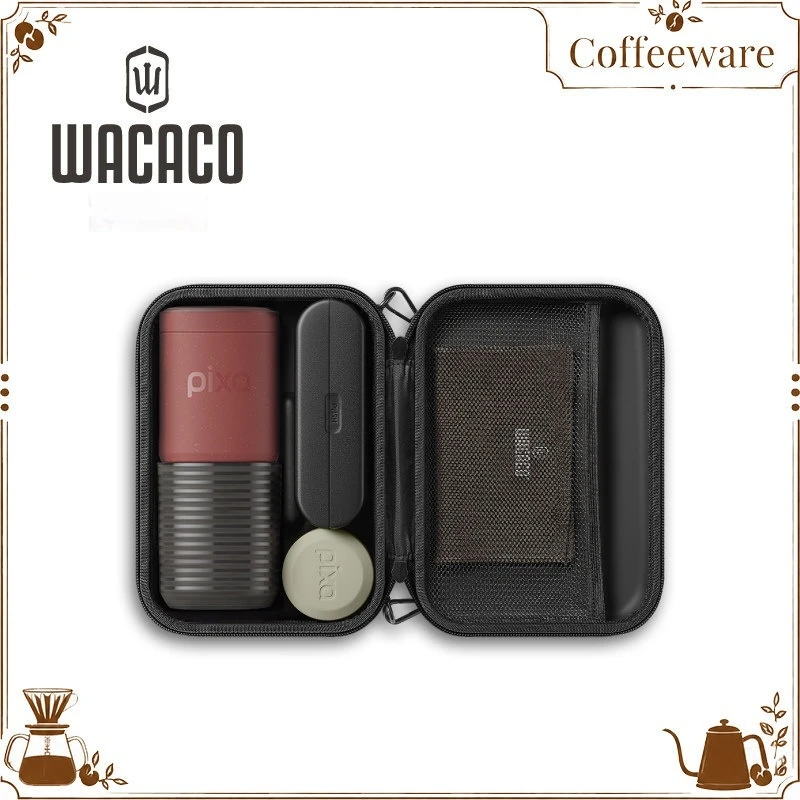 Фото Портативная электрическая кофемашина WACACO Pixapresso с питанием от батареи для кемпинга, походов и путешествий на природе. №1