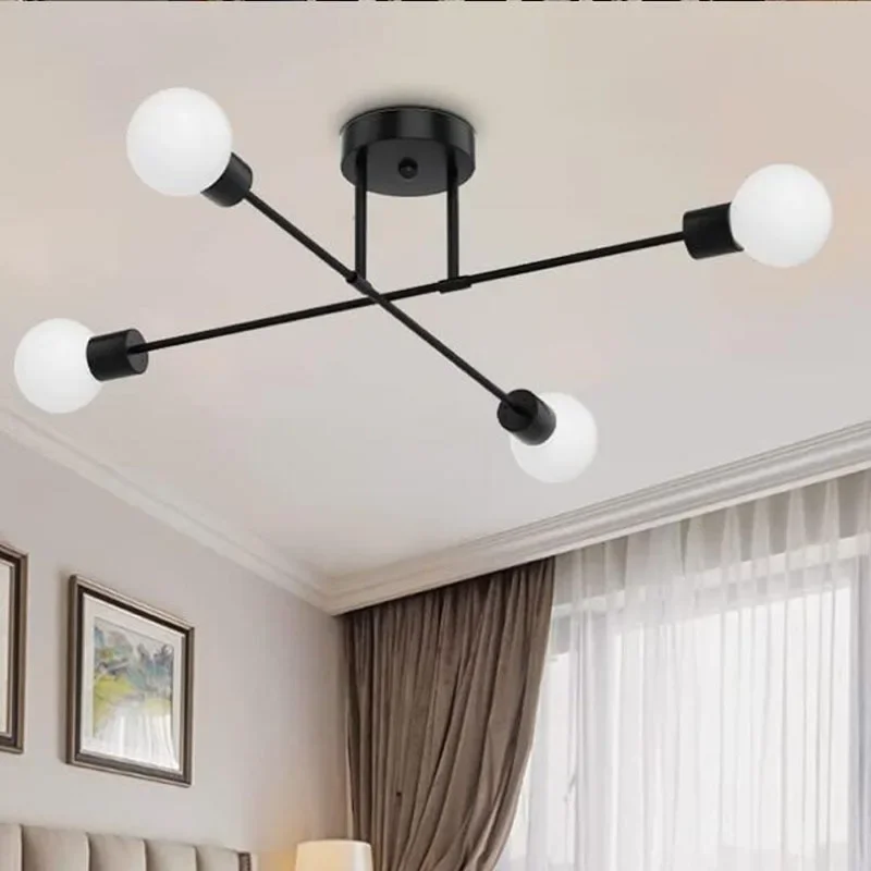 6-головочная современная потолочная люстра для ресторана столовой гостиной