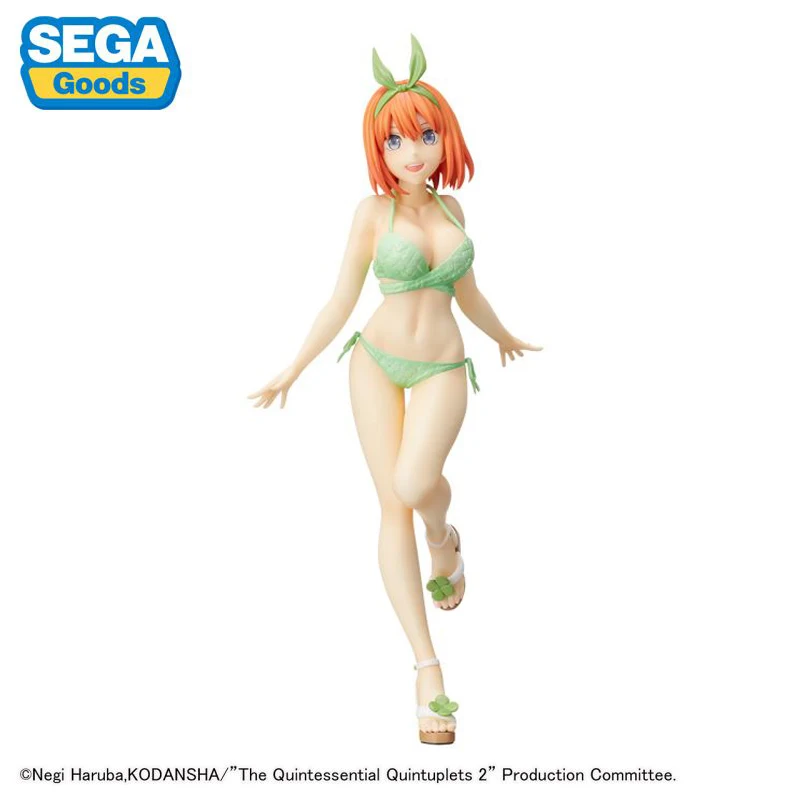 

Original Sega The Quintessential Quintuplets 2 Nakano Yotsuba Swimsuit Anime Action Figure 20cm Collectible figurines Model Toys