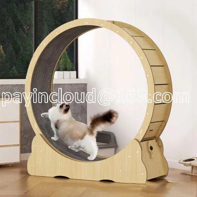 Treadmill Interactive Anti-Depression Fiber Board Wooden Pet Tread Exercise Running Wheel Cat Pet Dog Fun Treadmill
