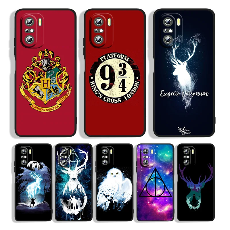

Anime Potters Wand Art Phone Case For Xiaomi Redmi K50 K40S Gaming K30 K20 10C 10X 9T 9C 9A 8A 7A 6A Black Soft Cover