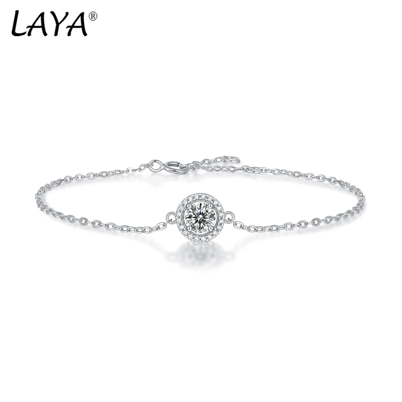 

LAYA New Arrivals 925 Sterling Silver Moissanite Diamond Tennis Bracelet For Women Bangle Charm Wedding Fine Jewelry Wholesale