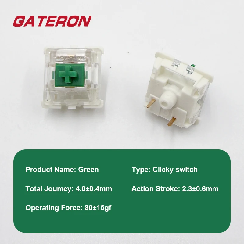 Механические переключатели Gateron KS-9, 3-контактные, красные, коричневые, синие, зеленые, белые, RGB, бесшумные, с тактильным откликом, совместимые с Cherry MX (art.: 3920dc42e4894) - 3920dc42e4894