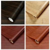 renovated furniture wallpaper self adhesive waterproof retro wood grain desktop wardrobe cabinet color change sticker