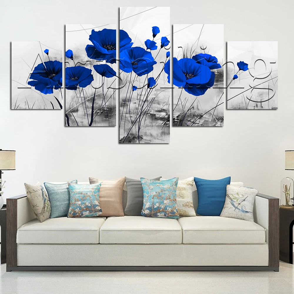 

Artsailing Flower Abstraction Rose Tree 5 Pieces Canvas Painting Home Decoration Art HD Prints Modular Picture Modern Poster