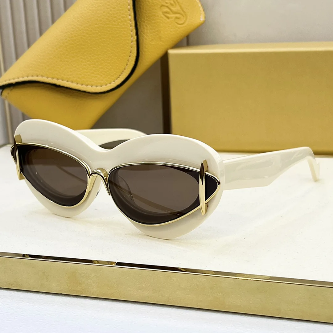 LOELW4011 Модные авангардные солнцезащитные очки высшего качества кошачий глаз с
