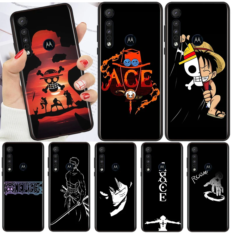 

One Piece Anime Cartoon For Motorola G8 G9 G Edge E7 E20 G60S G50 X30 S30 G71 G51 G22 30 G41 G31 S Power Black Phone Case