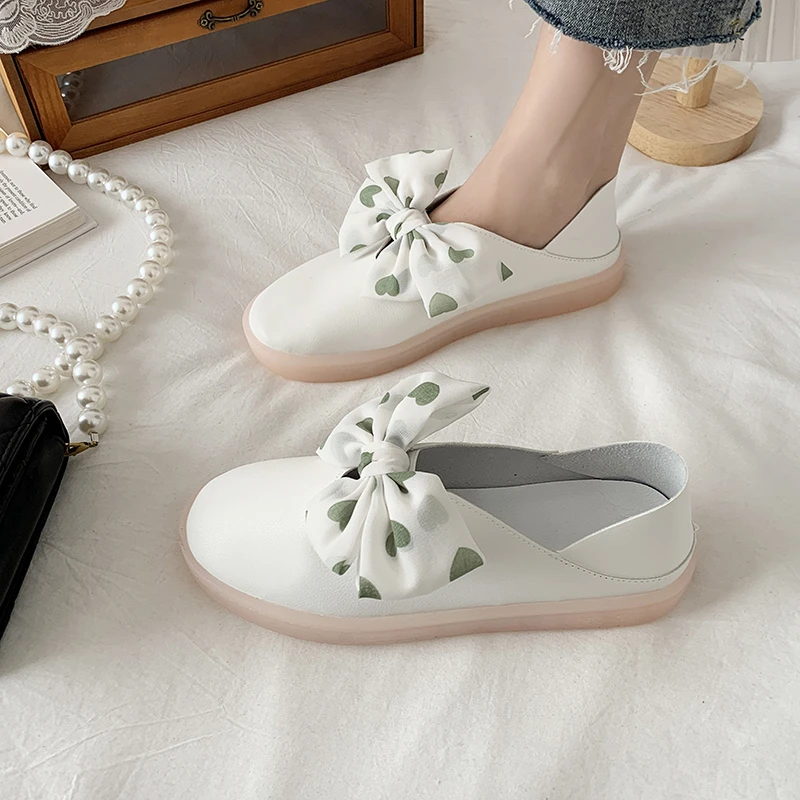 

Summer Shoes Ladies Bow-Knot Autumn Casual Female Sneakers Soft Women's Moccasins Slip-on Flats Round Toe 2022 Butterfly New Fal