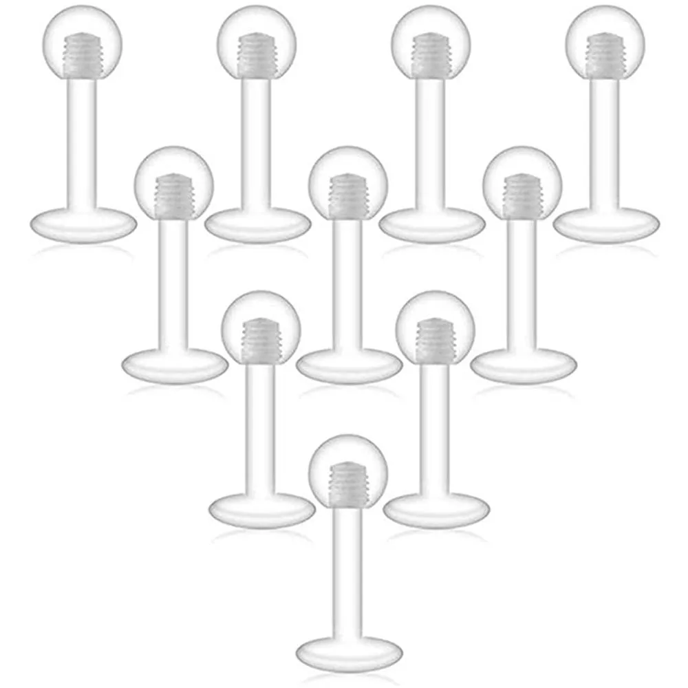 Серьги-подковы для носа прозрачные кольцо имитации хрящевой перегородки