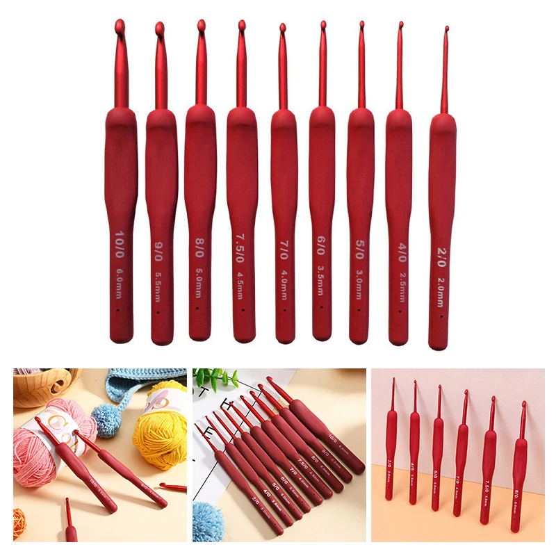 Легкий захват Эргономичная ручка Крючок для вязания крючком Ремесленный шарф