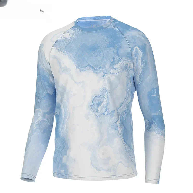 Мужская Летняя рыболовная одежда с длинным рукавом и защитой от солнца