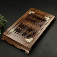 chinese solid wooden tea tray teaware kung fu tea set carving table drawer vintage home decor type storage drainage tea board