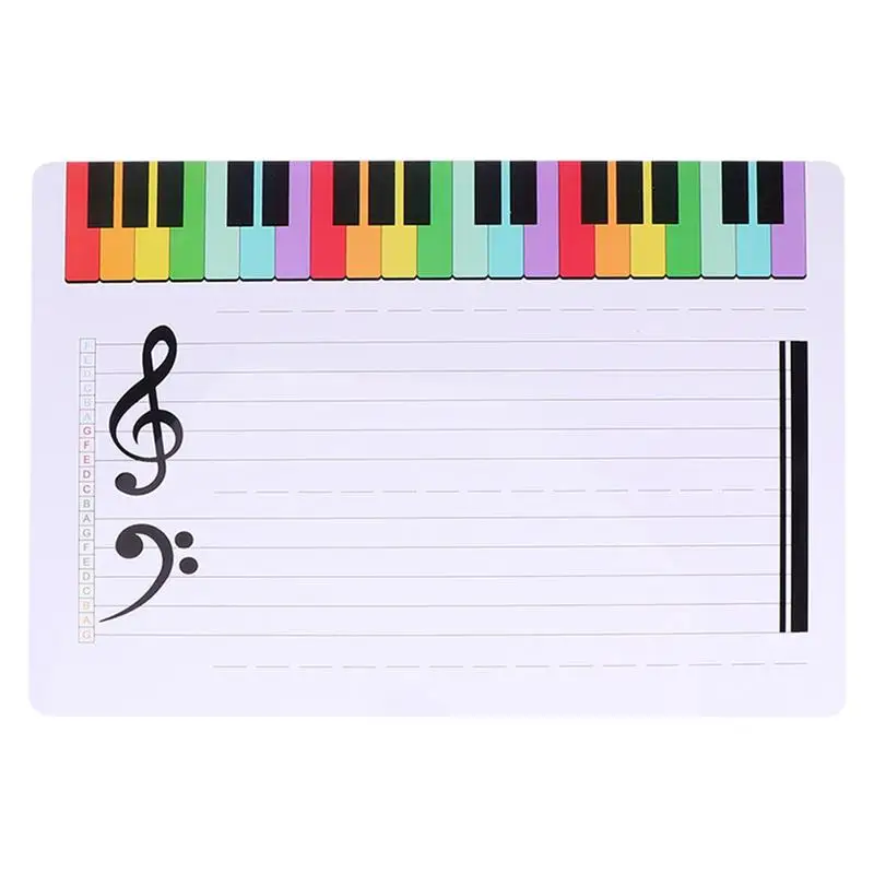 

Erasable Staff Whiteboard Music Practice Whiteboard Staff Erasable Plastic Board Music Teaching Exercise Score Card for Teaching