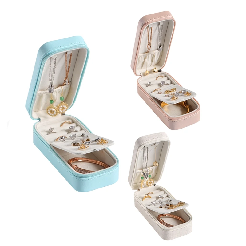 

Портативная женская коробка для серег, ожерелий, ювелирных изделий